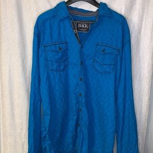 Men’s Buckle Button Up Long-sleeve Shirt